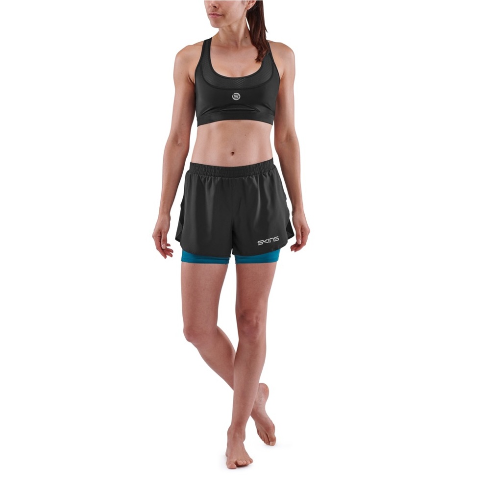 SKINS Sz M Activewear 3-Series X-Fit Shorts Women - Blue